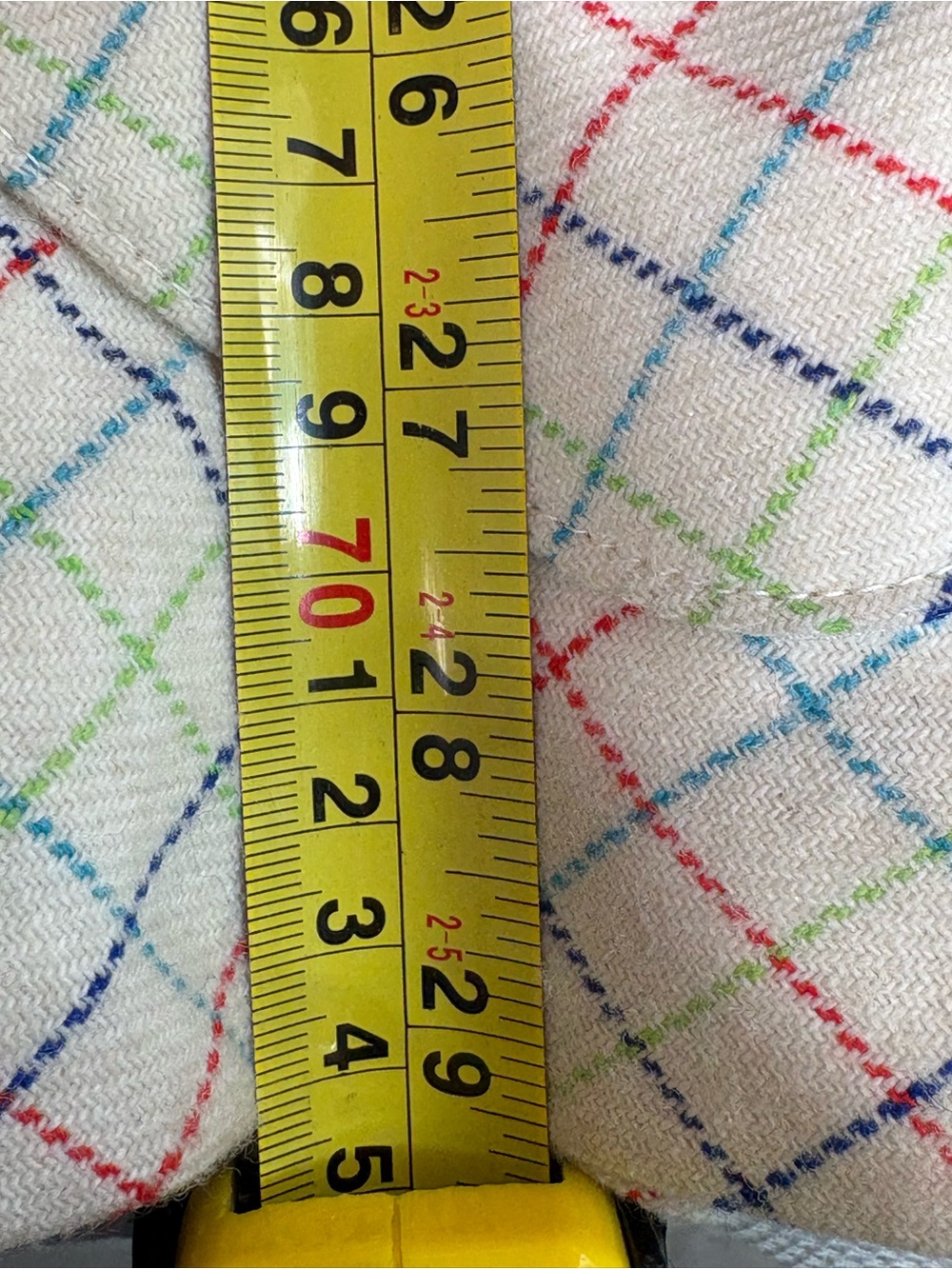 Vtg 70s W Germany plaid blazer jacket baby doll empire waist wide collar mod Sm - Picture 13 of 13